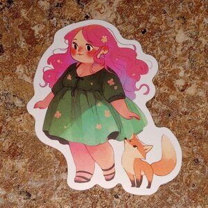 🎯 10 for $10 / Girl with Fox Sticker